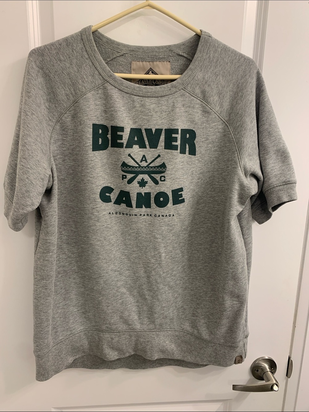 Beaver Canoe Grey Short-Sleeve Crew Sweatshirt